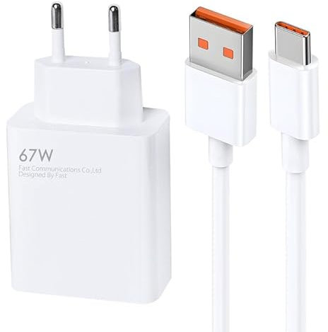 67W Xiaomi Rápido Cargador de Pared de Carga rápida para para Xiaomi 11T 12 13T 12s 12 ProPlus, Poco X6, F5, X5, Redmi Note 13 12 Pro 11, Cargador rápida con Cable de 1.5m