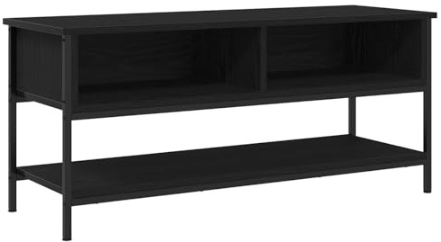 vidaXL TV-Schrankset 100 x 35 x 45 cm Schwarz Eichen-Optik | Genug Platz für deine Medienartikel, Hält lange und bleibt stabil, Hol dir deine Lieblingssachen ganz einfach