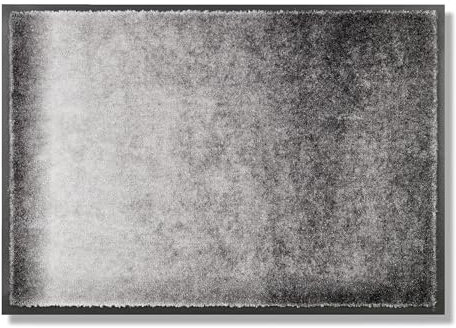 Schöner Wohnen Kollektion Fußmatte innen - Schmutzfangmatte 67x100cm Verlauf grau - rutschfeste Sauberlaufmatte strapazierfähig - Fussmatte Haustür - Türmatte waschbar bei 30°C