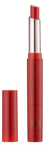 MUA Satin Sheen Lip Stylo Lipstick, Agenda (Pack of 1) | True Red Shade, Hydrating Satin Finish, Highly Pigmented, Vegan & Cruelty Free