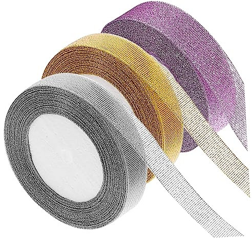 jojofuny 3rollen Zuschneidbares Geschenkband Bastelband Festival-geschenkband Robustes Material Langlebiges Design Vielseitige Anwendung Für Geschenke Feste Und Diy-projekte