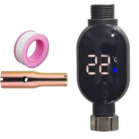 Digitales wasserdichtes Wasserhahn-Thermometer mit Farbanzeige zur Überwachung der Badewassertemperatur von 0 bis 99 Grad Celsius (aufwärts)