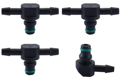 Gutol Kit de 4 raccords pour conduite de carburant diesel, compatible avec le système 110. Comprend 3 raccords en T et 1 raccord en L pour le retour d'injecteur et la réparation des.