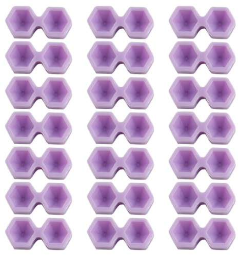 iplusmile Purple Diamond-Shaped Eyelash Glue Holder Cup with Two Holes, Lash Extension Volume Organizer Pot for Precise Glue Control, Eyelash Grafting Tool for Professional Beauty Use