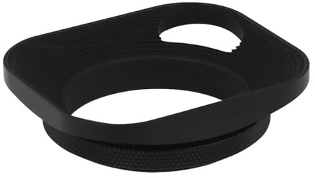 Lens Hood， 49 mm quadratische Metall-Gegenlichtblende for Einschrauben, ausgehöhlt, mit Kappe, kompatibel mit Leica Q3 Q2 Q Kamera ，Replacement
