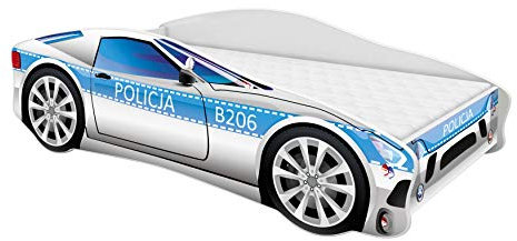 ACMA Kinderbett Autobett Auto Junior mit Lattenrost und Matratze 140x70 160x80 180x80 (140x70, 9)