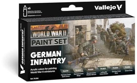 Vallejo 70206 Model Color - Colores Acrílicos, WWII German Infantry, 17 ml, 6 uds