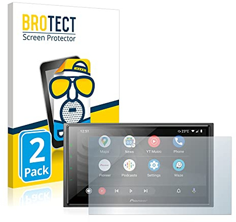 BROTECT Entspiegelungs-Schutzfolie für Pioneer SPH-EVO64DAB (2 Stück) Matte Displayschutz-Folie, Anti-Reflex, Anti-Fingerprint