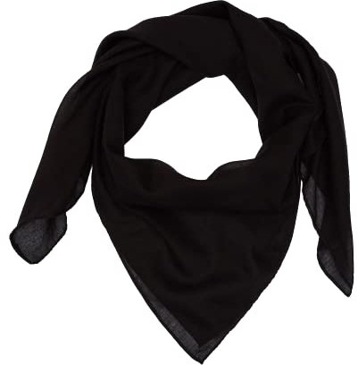 Baumwolltuch Schal Kopftuch Damen Herren Unisex Bandana Halstuch Accessoire Multifunktionstuchviele Atmungsaktiv und Weich Gesichtsschutz für Herbst und Winter Farben 100x100 cm (Schwarz)