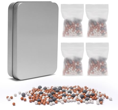 YEAUPE Mineralperlen Nachfüllset für die Handbrause,Duschkopf Kalk Filter,Filtersteine wirken antibakteriell,ionenfilternd,mineralisierend und pH-hautneutral