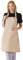 TOSHE Kitchen Apron Waterdrop Resistant Cotton Apron with adjustable Aprons for Women with Pockets 10 Color option Cooking Beige Apron(Beige)