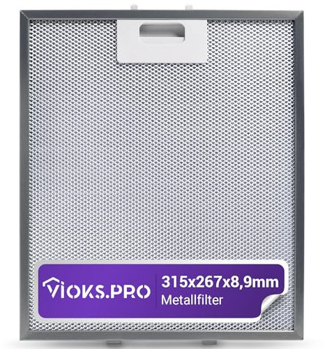 Vioks.pro Cooker Hood Filter 315 x 267 mm Replacement for Metal Grease Filter Whirlpool 480122102168 - Filter for Cooker Hood Elica, Whirlpool etc.