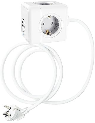 Technaxx 5004 Steckdosenwürfel Weiß Schutzkontakt 1 St.