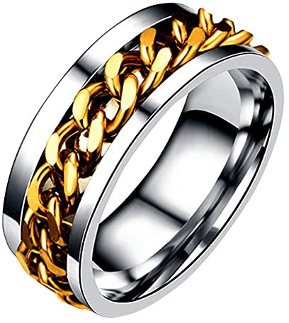 Liebesringe Flaschenöffner Flaschenöffner Bieröffner Ring Bier Set Kettenring Ring Rotationsringe (Gold, 9)