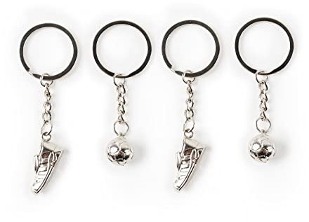 Diyxisk Lot De 2 Porte-clés Football Personnalisés En Métal Mini Ballon Pied Porte-clés Cadeaux De Football Créatifs Pour Garçons Pour Enfants Anniversaire Cotillons De Fête