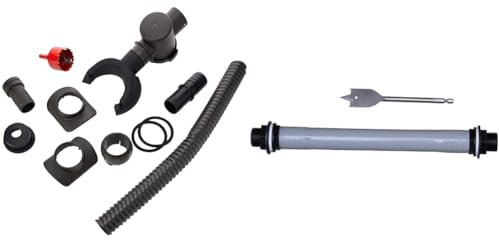 Garantia Regensammler Speedy 503040 & Garantia Regentonnen Verbindungsset mit Bohrer, 19 mm, (3/4), Schlauch: 25 cm - Regentonnenverbindung - 504018