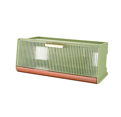 Kabelmanagement Box Router-Aufbewahrungsbox, Wandmontage, transparent, WLAN, drahtloses Netzwerk, Anschlussdose, Set-Top-Box, Draht-Plug-in-Board-Rack for Zuhause Kabelkasten ( Color : Green , Size :
