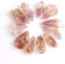 1 Set naturale Auralite-23 raro viola titanio quarzo pietre grezze punto ciondoli cristalli grezzi nero Hairstone regalo HEPBAK (colore: viola Auralite 23, dimensione: 30 g)