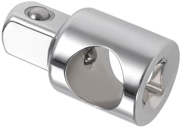 Kozelo Adattatore Presa - [3/8 Pollici (F) x 1/2 Pollici (M)] Femmina a Maschio per Utilizzo con Prolunga/Chiave a Cricchetto | Tonalità Argento