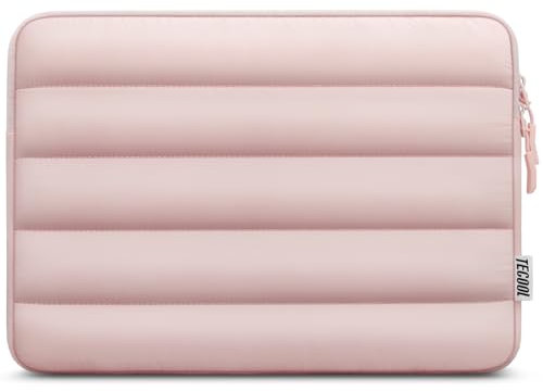 TECOOL Funda Portatil 14 Pulgadas para 14 Lenovo Ideapad Thinkpad HP Pavilion/Elitebook DELL Acer Chromebook 14, Macbook Air 15 M4 M3 M2 2025 2024 Protectora Funda Ordenador Bolsa Blanda,Rosa