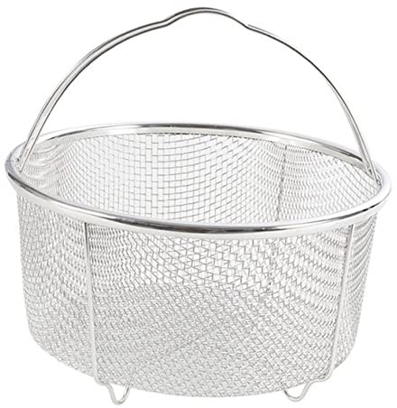 ABOOFAN Panier Vapeur Multifonctionnel Panier À Friture Pied Manipulation Facile Diamètre 23 Cm Fabriqué En Acier Inoxydable Fournitures De Cuisine