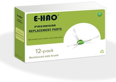 E-HAO 12 Paquete Cepillos de Barrido de Borde Reemplazo de la Serie iRobot Roomba i & j & e, Combo i & j, Piezas de Accesorios de vacío para i1+/i2+/i3+/i4+/i5+/i6+/i7+/i8+/j5+/j6+/j7+/j8+/j9+/e5/e6