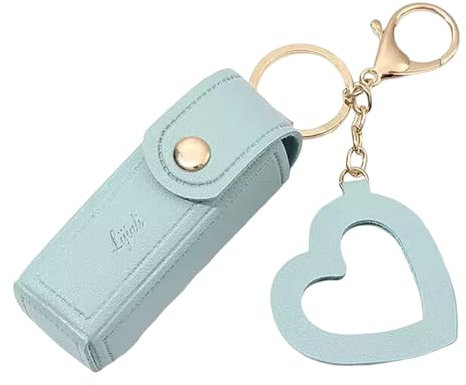 Bunter Lippenstift-Halter, Schlüsselanhänger für Damen, Mädchen, Lippenbalsam-Halter, Leder, Lippenstift-Etui, Clip-on-Schlüsselanhänger, trendige Tragetasche, Lipgloss, Schlüsselanhänger für Frauen,