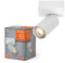 LEDVANCE LED SPOT OCTAGON 1 x 3,4W, GU10, 230lm, weiß, 2.700K Farbtemperatur, warmweiße Lichtfarbe, zeitloses Design, austauschbare LED-Lampe, ideal für Innenräume, CRI 90, verstellbare Köpfe, dimmbar