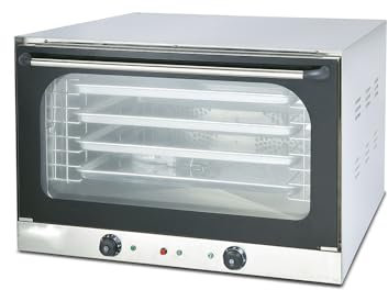 Ristoattrezzature Forno elettrico 4 teglie 60x40 cm convezione con grill e comandi manuali 5 kW
