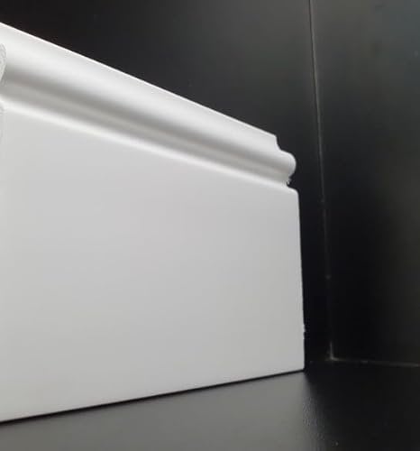 BATTISCOPA DUCALE CONFEZIONE MT. 20 (ASTE 2 METRI) DURO POLIMERO Resistente agli urti Altezza 8/10/12/15 cm IMPERMEABILI VERNICIABILI Facile montaggio (10, 10 CM)
