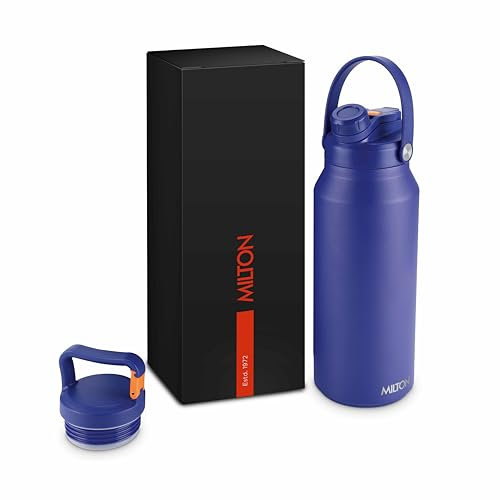 Milton 40 oz Insulated Water Bottle with Straw & Spout Lid – Keeps Drinks Cold for 24H, Hot for 12H Stainless Steel, Double Wall Vacuum Seal – Leakproof, Sports, Gym, Travel Flask Ultrasip(Blue)