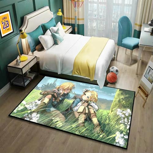 MUICIN Teppiche, 3D-gedruckte Zelda Schlafzimmer Fußmatten, gemütliche Schlafzimmer Teppiche, Wohnzimmer, Kinderzimmer Dekor.,60 * 90cm
