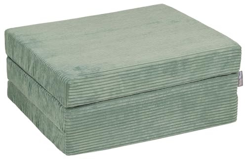 KiddyMoon Kinder Matratzen Aufklappen Aus Schaumstoff Kindermatratze Kleinkindmatratze Kinderzimmer Faltmatratze, Grün