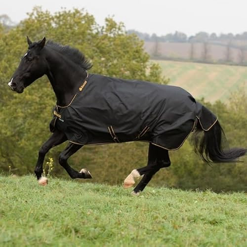 Bucas Outdoordecke Irish Turnout 100g Schwarz/Gold, Gr. 145 cm