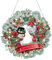 Diamond Painting Doppelseitig Anhänger Weihnachten Kranz Set, Bastelset Weihnachten Erwachsene 5D Diamond Painting Fensterbilder Ornamente Diamant Malerei für Wand Und Eingang Dekoration (Red)