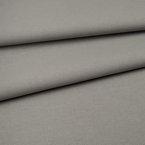 Fabreco - 100% Premium Baumwollstoff Meterware Uni 160 cm | 220 g/lfm – Weich, langlebig & hautfreundlich | Stoffe Zum Nähen & Dekoration | Stoff Meterware - Fabric | grau