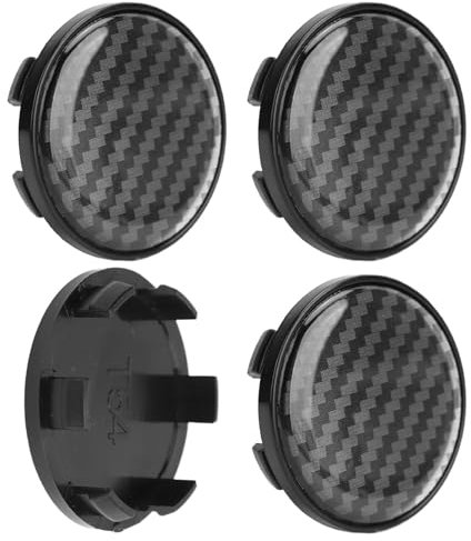 Cache-moyeux de Roue 54 Mm en Fibre de Carbone ABS avec Protection de Moyeu de Roue à Pulvérisation Haute Brillance pour Voiture Modifiée ou Originale