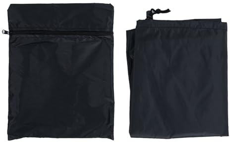 Round BBQ Grill Cover, Wear Proof Rain Cover for Outdoor Electric Grill, Polyester BBQ Cover, Windproof Protection, Small Round Grill Cover with Cinch Straps, 22 inch, Black