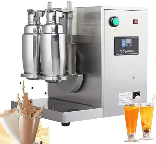 Máquina mezcladora automática de té con leche, máquina mezcladora para té con burbujas/té con leche, coctelera eléctrica de doble marco para té con leche y cócteles, velocidad de agitación