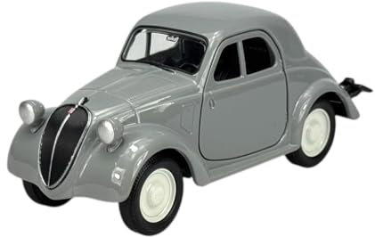 Welly Modell Auto Kompatibel mit 1936 FIAT 500 Topolino Grau ca 1/34-1/39 Metal Modell Auto Die Cast Neu im Kasten