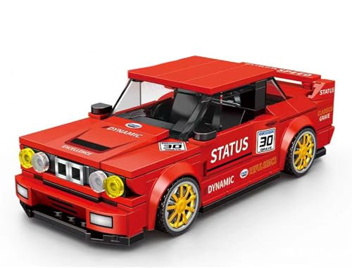 Lemess Technik Sportwagen Bauklötze, Technik Speed Rennwagen Anzeige Bausteine Bausatz Modell, 300+Stücke, Bausteine Konstruktionsspielzeug Kompatibel mit Lego BMW E30 M3