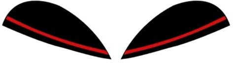 JKELPV Eyelids Frame Light Auto Scheinwerfer Augenlid Licht Augenbraue Lampe Dekoration Aufkleber Fit für Mini Cooper S Clubman F54 F55 F56 F57 F60(Sticker for F60)