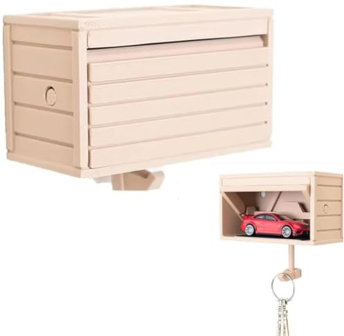 Flaroey Porte-clés mural pour clés - Support mural Hotwheel de voiture avec crochet - Installation facile - Pour entrée, voiture, garage, porte-clés avec porte qui s'ouvre