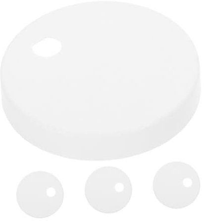 Baluue 2 Pair White Plastic Toilet Bolt Covers Decorative Screw Caps for Toilet Seat Fixtures Easy Install Bathroom Hardware Accessories for Home and Public Restrooms