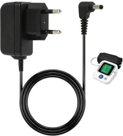 Alimentatore di rete da 6 V, compatibile con sfigmomanometro elettronico, adattatore AC DC per alimentazione precisa da 6 V 0,7 A, adattatore di alimentazione di ricambio con cavo da 1.4 m, adatto per