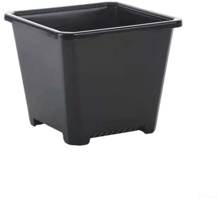 Maceta cuadrada de plástico con orificio de drenaje inferior para plantar, trasplante y propagación, adecuada para hierbas, suculentas, cactus (10 bridas)