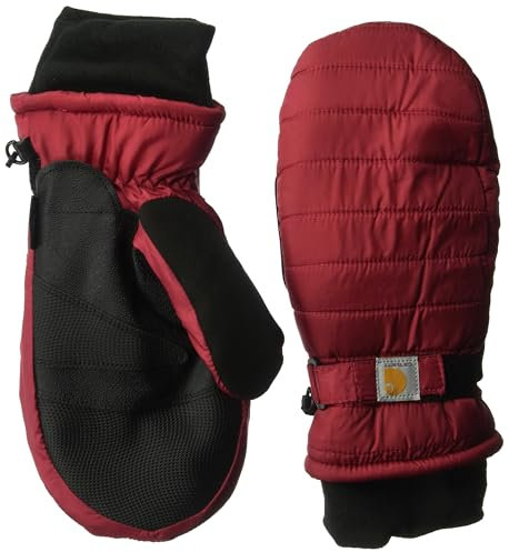 Carhartt Damen Quilts Insulated Mitten Handschuhe für kaltes Wetter, Crabapple, Small