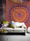 Popular Handicrafts Kp751 King Size Hippie Mandala Bohemian Psychedelic Intricate Floral Design Indische Tagesdecke Magical Thinking Tapisserie King Size Kastanienbraun Gelb