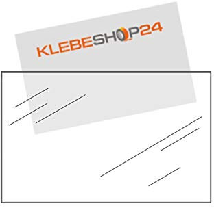 Visitenkartenhüllen selbstklebend | Breite Seite offen | Transparent | 115 x 72 mm | 20 oder 100 Stück | Visitenkartenhüllen zum Einkleben | Kartenhüllen selbstklebend / 20 Stück