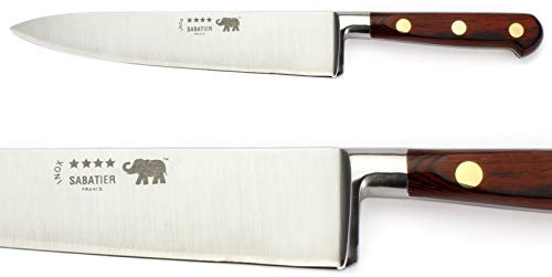 Thiers-Issard Sabatier Kochmesser Küchenmesser Messer - Klinge 20 cm - Griff Staminaholz rot - Geschmiedete Profi Qualität